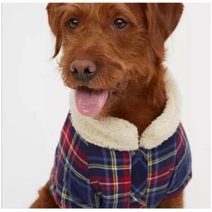 NWT! Offline by Aerie Plaid Sherpa-Lined Dog Pajamas